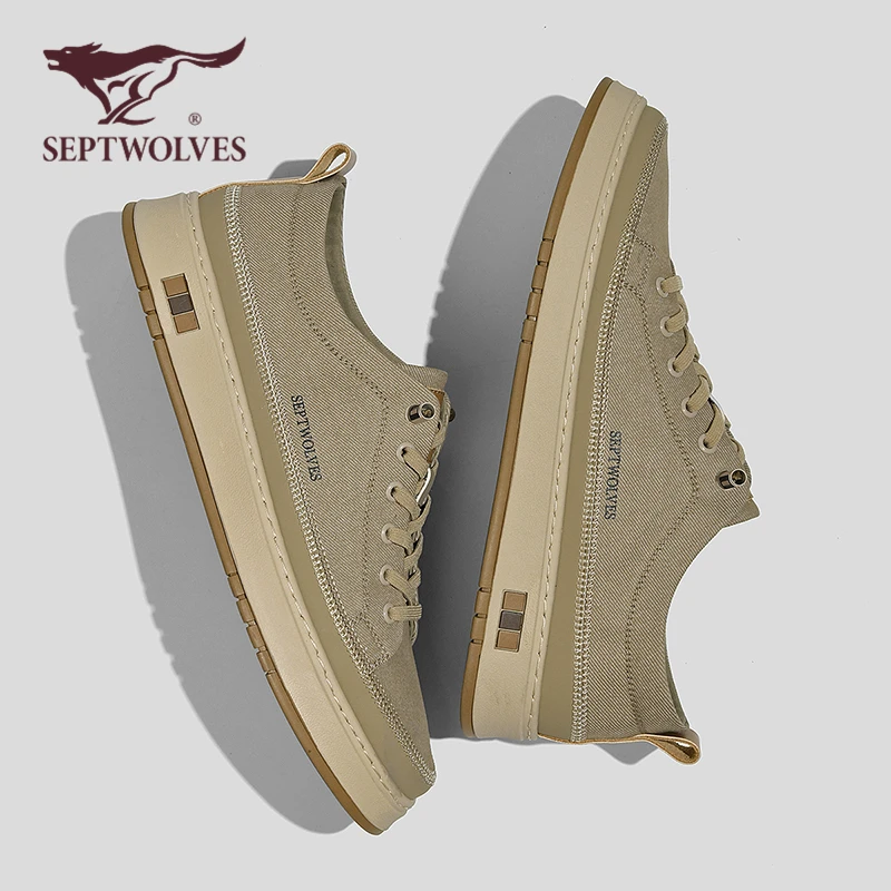 七匹狼男鞋2025春季新款休闲潮鞋时尚原创小众设计男士百搭板鞋男