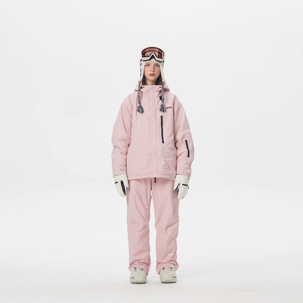DWAN 夹棉开衫雪服 冬季滑雪衣时尚潮流防风连帽宽松加厚情侣