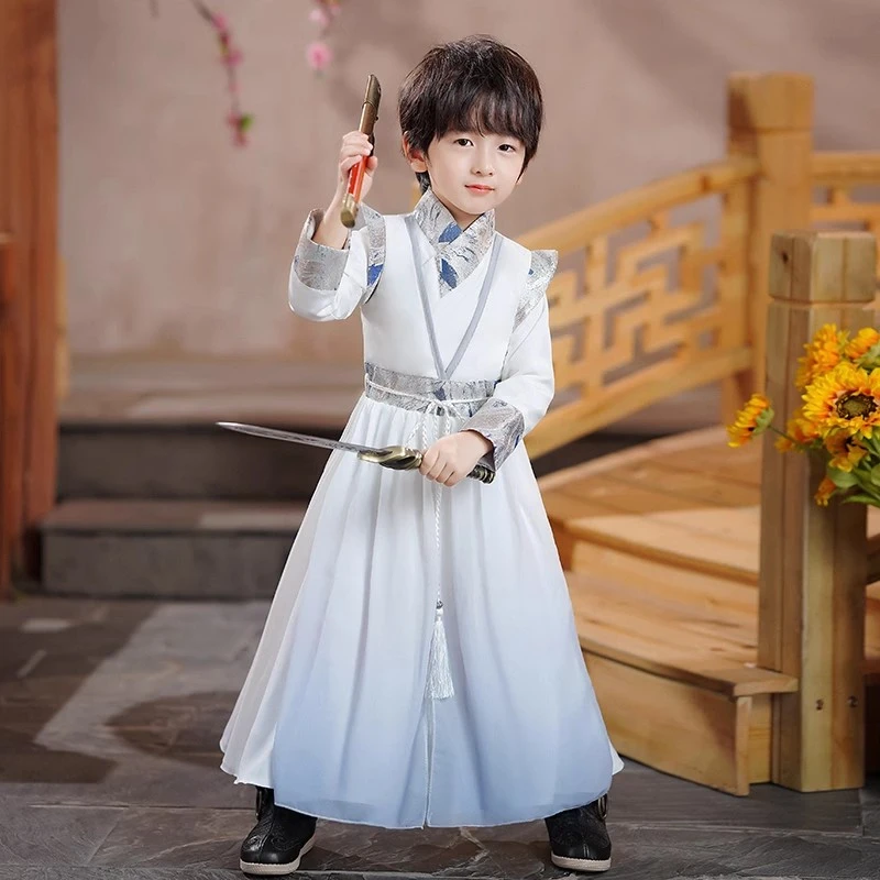 中秋汉服男童幼儿园国风儿童装帅气古装男孩国学服高端唐装演出服