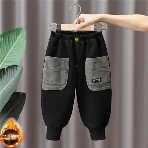 男仔裤儿童秋冬加绒裤子0新款小童韩版宝宝夹绒保暖裤