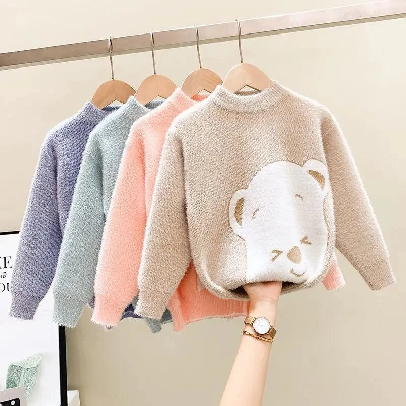 水貂绒儿童毛衫新款保男童气套头毛衣打底衫