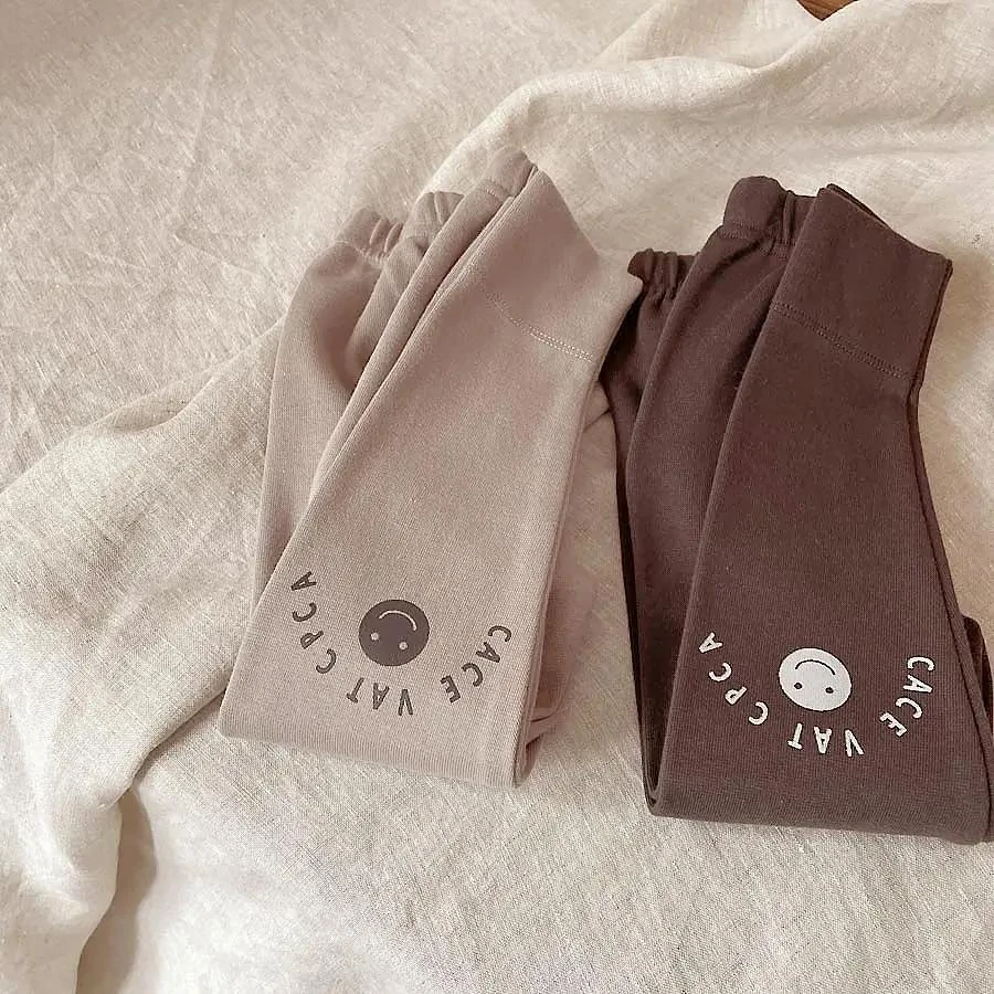 软糯糯~弹性服的亲肤打底男童0春款印花百搭9分裤