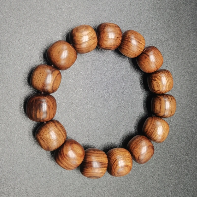 潘家园官方 黑花梨木单圈手串14.5mm