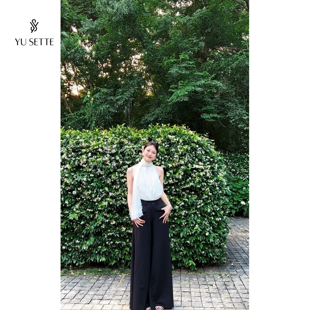 遇儿推荐【三色甩裤】黑色 白色 灰色 咖色 四色阔腿甩裤20240062