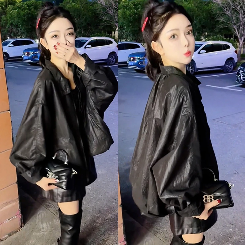 韩版百搭宽松拉链外套女欧洲站2025秋季新款时尚休闲纯色上衣潮