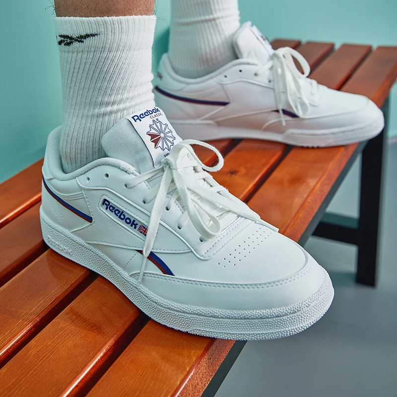 Reebok锐步2023款男鞋CLUB C 85 VEGAN复古小白板鞋GY7152 GY7154