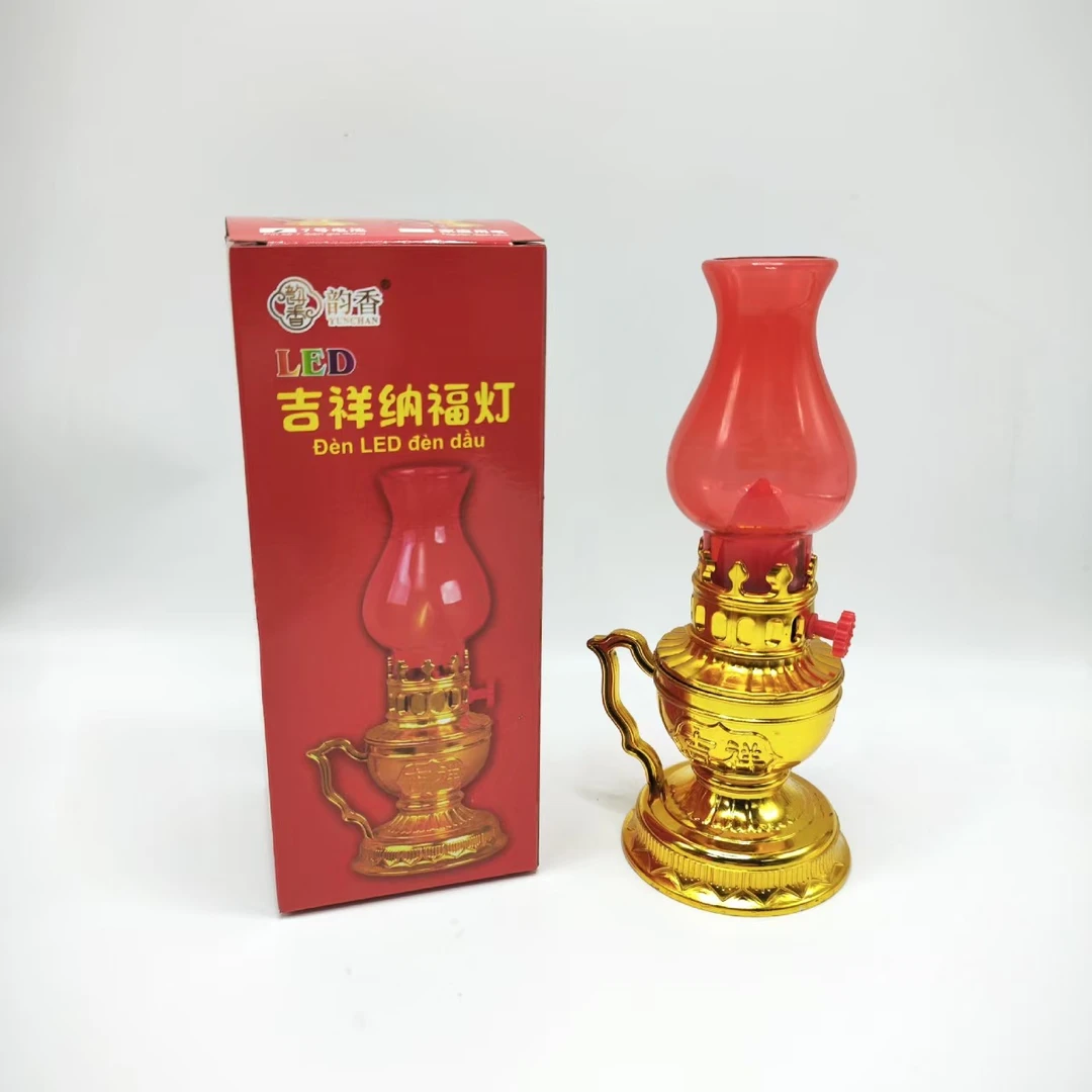 缘微  红色电子灯仿真煤油灯电池蜡烛灯长明灯家用乔迁入宅结婚