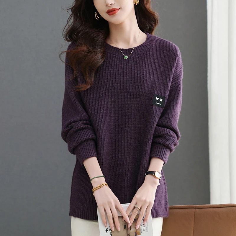 红色毛衣秋冬2024新款爆款大码女装针织上衣洋气显瘦宽松打底衫