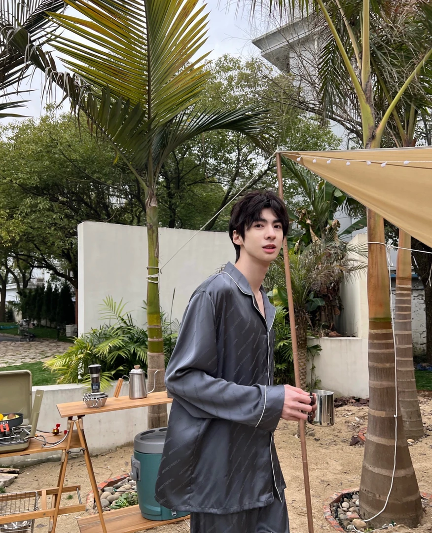 遇夏气质简约情侣家居服秋冬秋季套装翻领休闲男士睡衣春秋