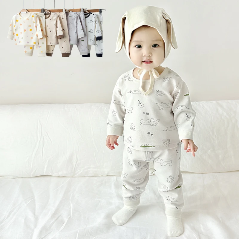 宝宝秋衣套装春秋冬季长袖打底衫儿童内衣二件套男女婴童家居睡衣
