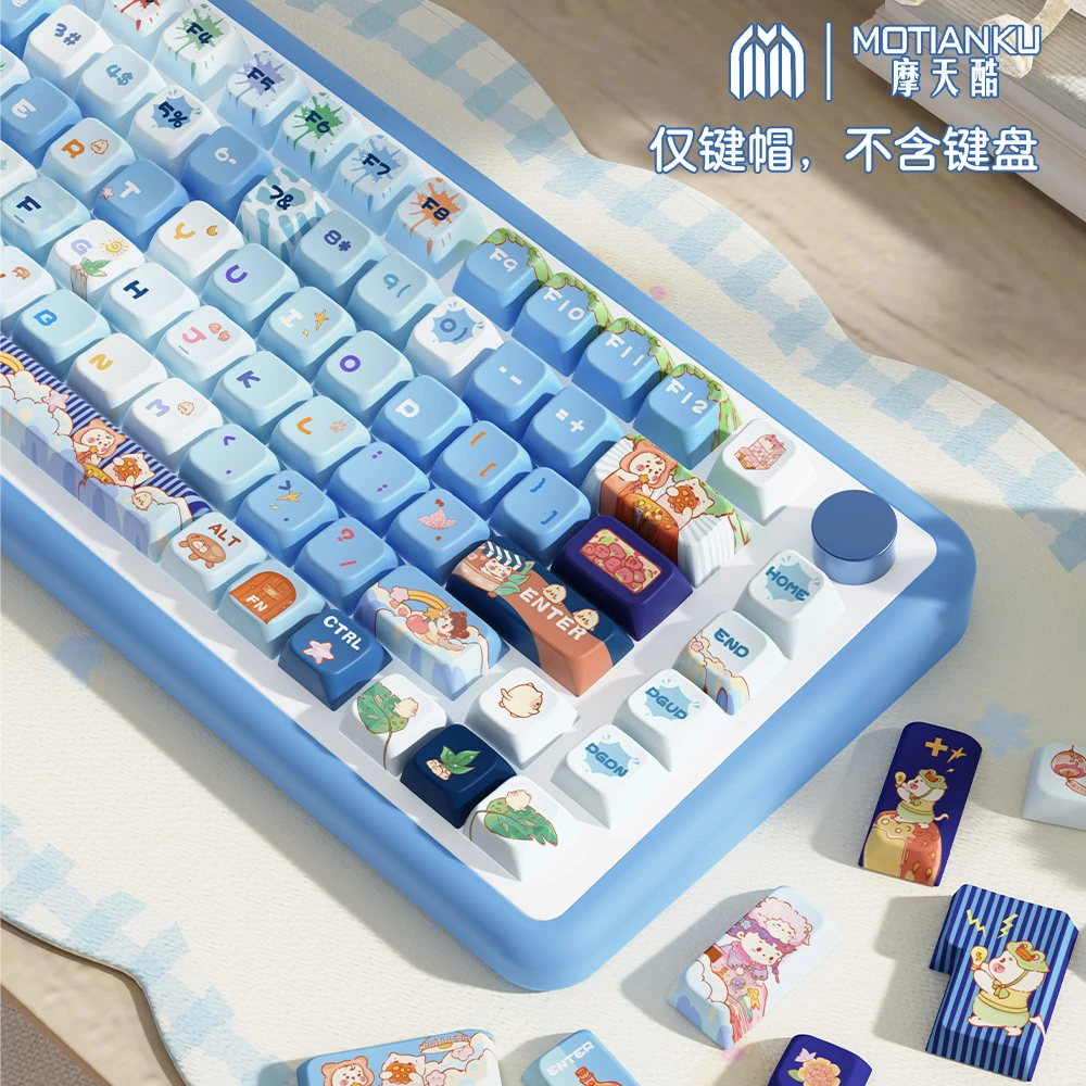 喵喵奇遇记 原创键帽 MDA高度五面热升华键盘帽