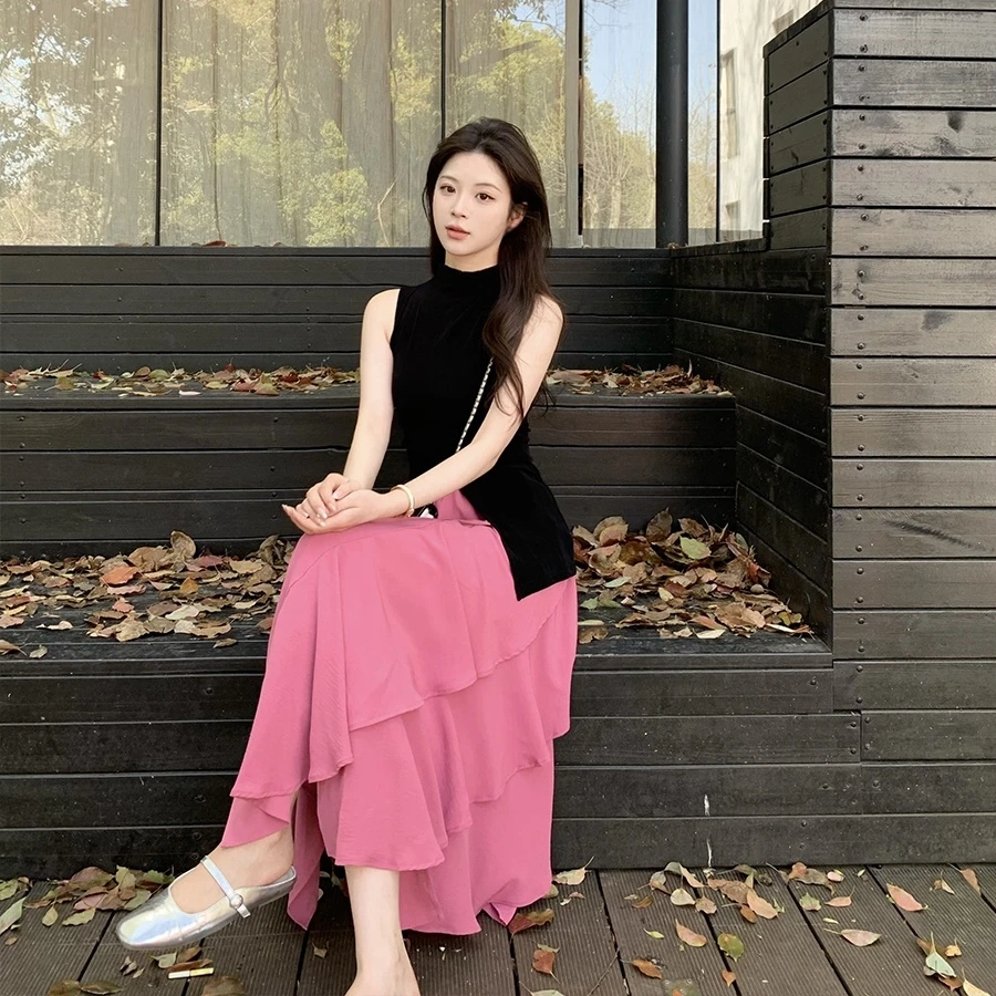 夏装流行时尚女装高级感洋气时髦套装女夏季气质不规则裙子两件套