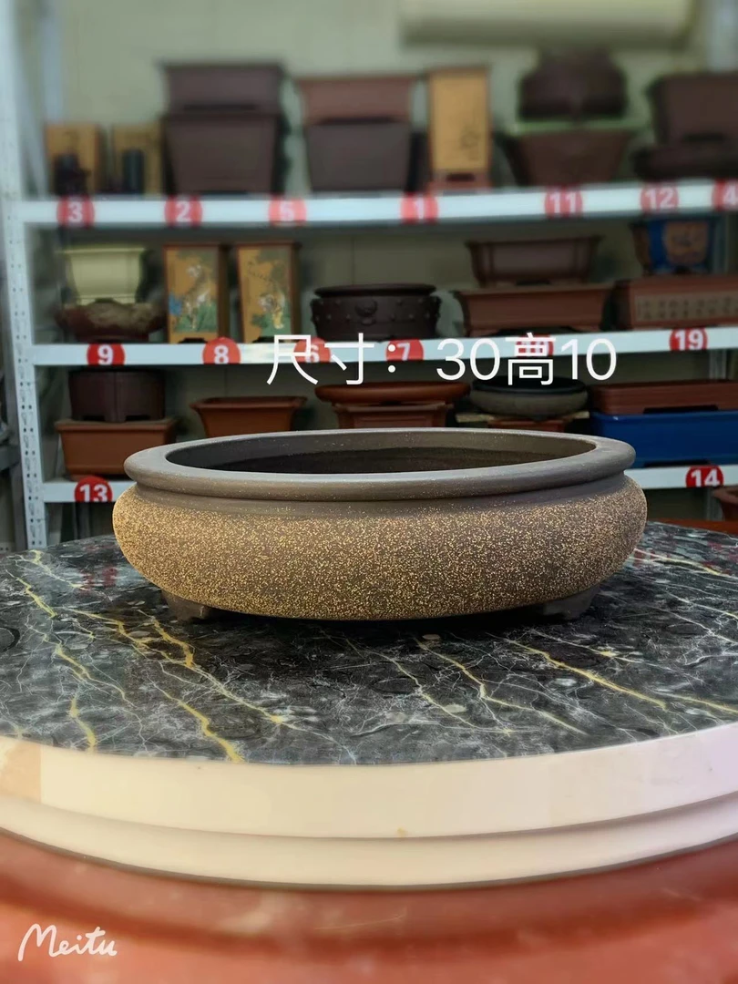 紫砂花盆手工制作浅圆口盆多肉植物盆景盆