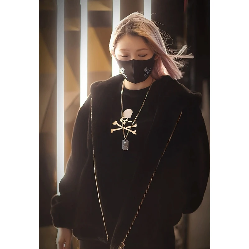 Mastermindjunior外套暗黑潮奢加厚防风貂绒保暖情侣大衣22AMX581