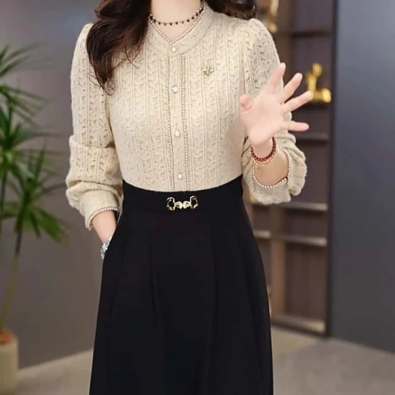 高端洋气时尚气质2024秋季新款修身收腰显瘦减龄休闲中长款连衣裙