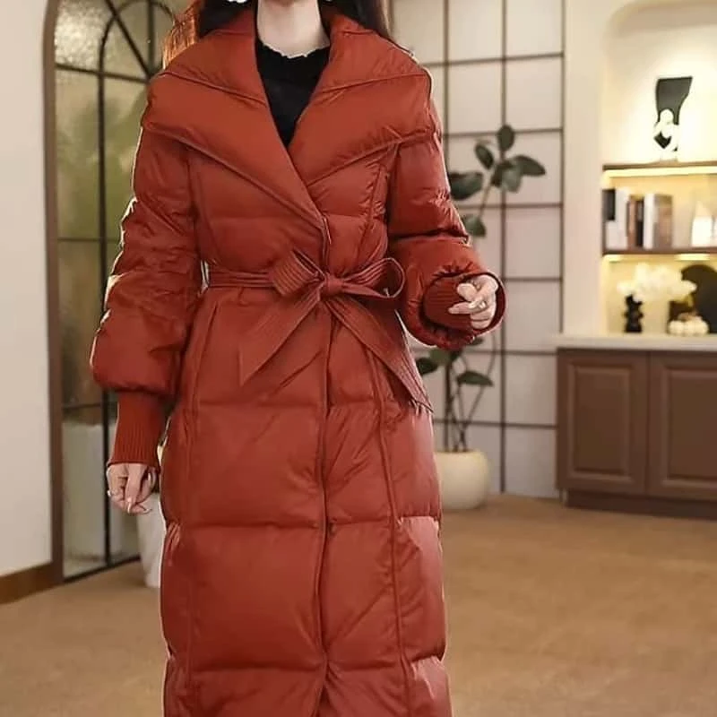 2025冬季新款羽绒服女中长款高端洋气过膝收腰显瘦保暖厚款外套女