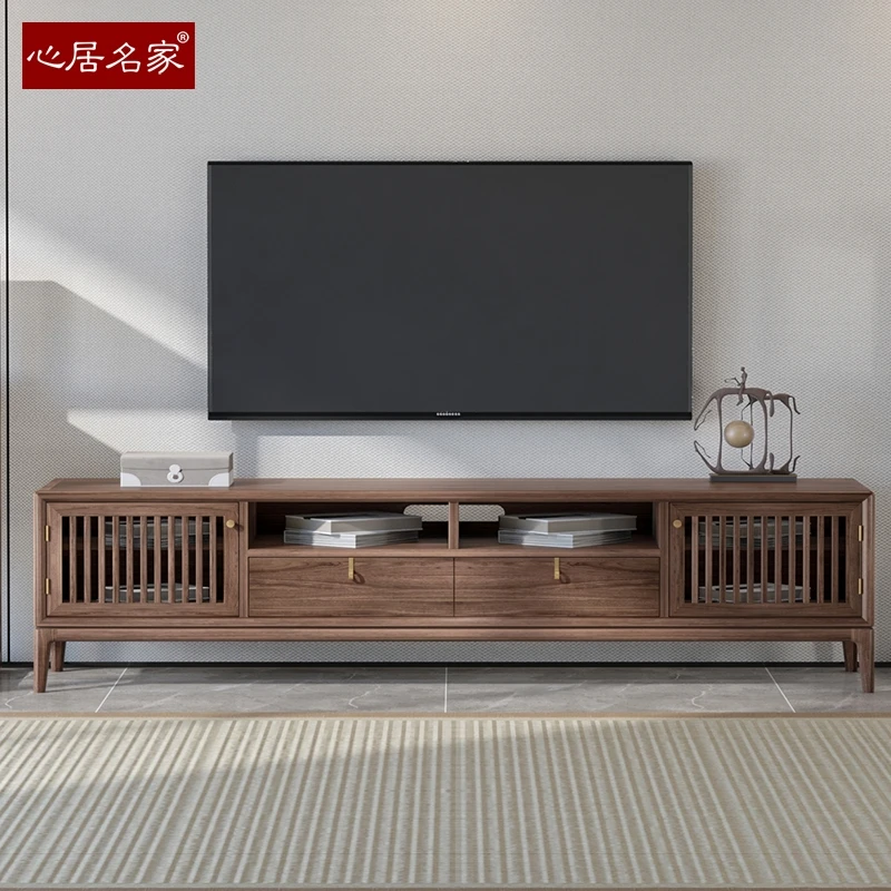 心居名家心居名家实木北美黑胡桃木电视柜地柜客厅家具新中式