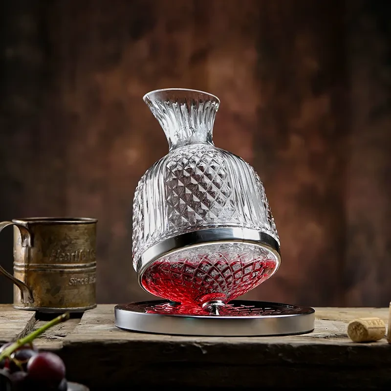 不倒翁旋转醒酒器酒高颜值饰品摆件客厅陀螺醒酒器网红好看创意