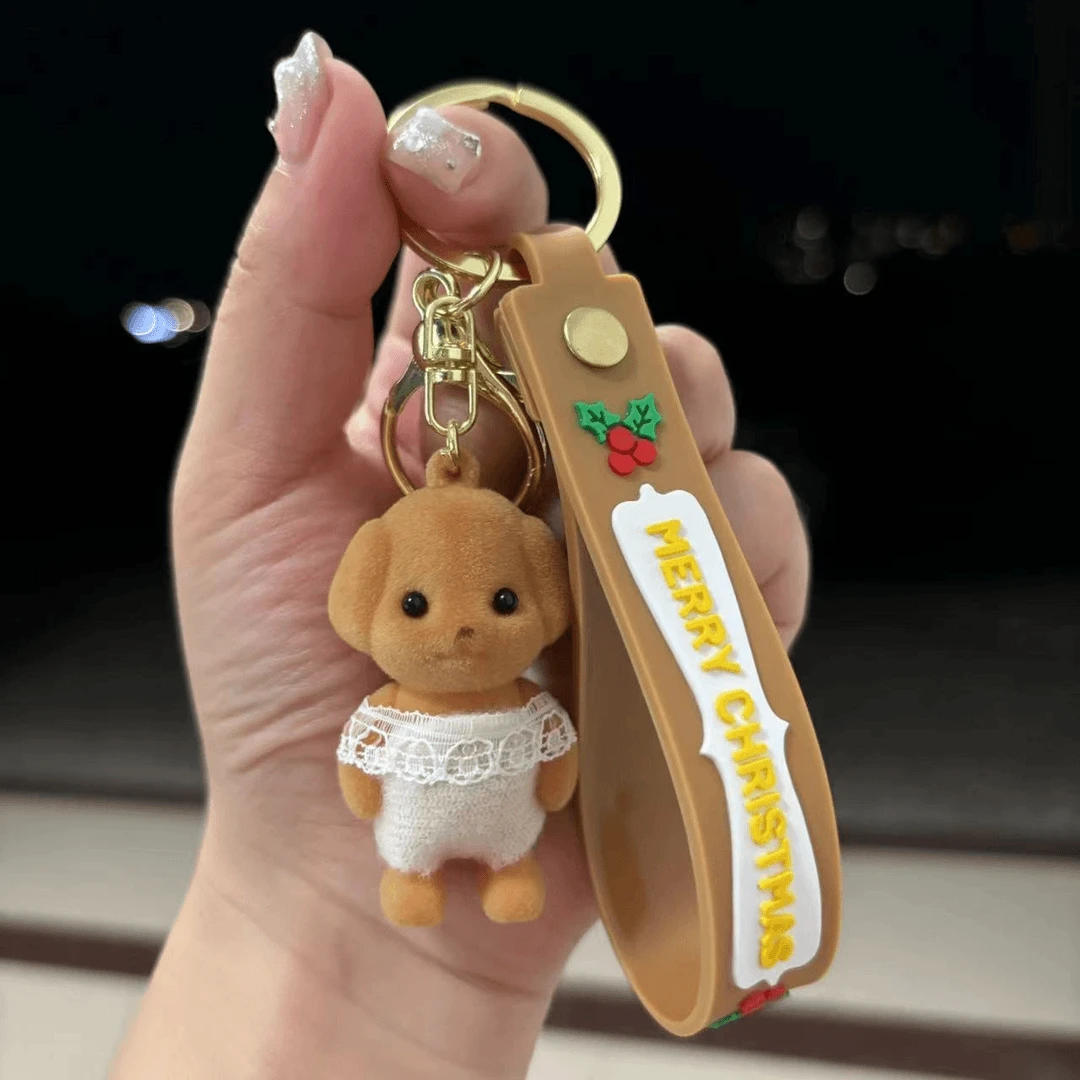 大小节日送小鼻嘎家族公仔贵宾犬闺蜜迷你钥匙扣可爱礼物玩具挂件