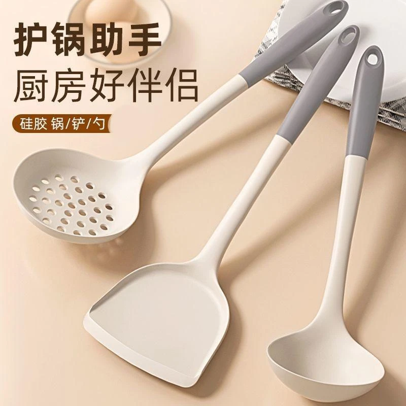 家用食品级硅胶铲子不粘锅专用锅铲耐高温硅胶铲子护锅炒菜铲汤勺