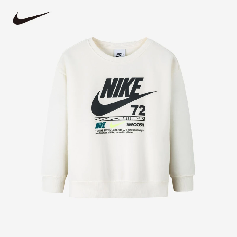 【奥莱专属】NIKE耐克春秋季童装休闲无帽圆领百搭卫衣NKB-FW-K374