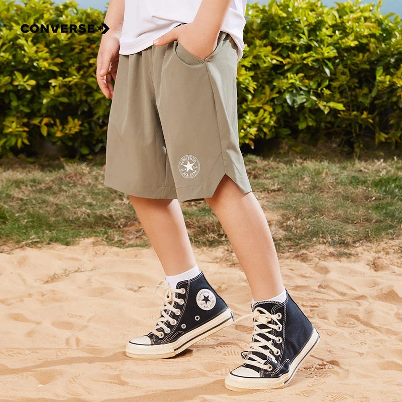 Converse匡威童装男童冰丝短裤夏季凉感速干五分裤D746