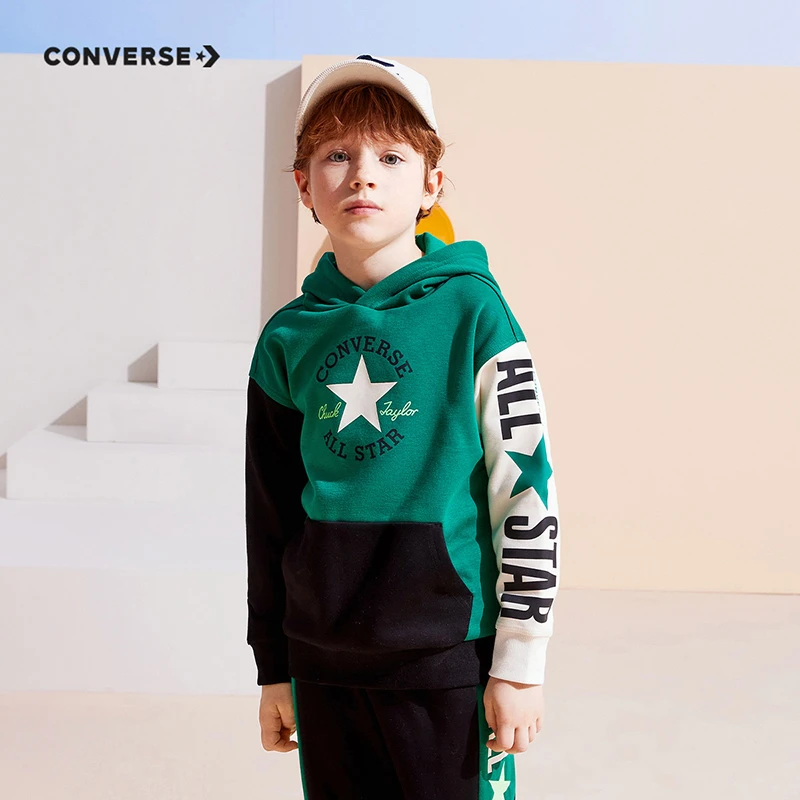 Converse匡威童装男女童薄绒连帽卫衣CNVN-PO-D097