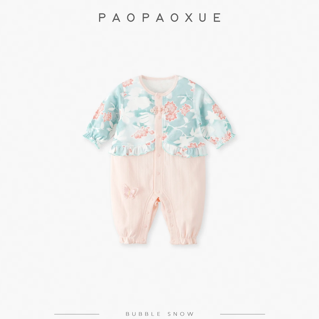 【反季】新潮国风婴儿长袖宝宝春秋季连体衣洋气宝宝哈衣25077B