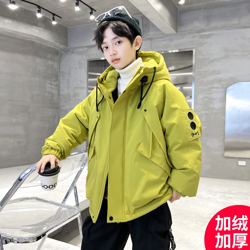 男童深秋加绒加厚外套2024新款冬季中大儿童潮【MD】CF267