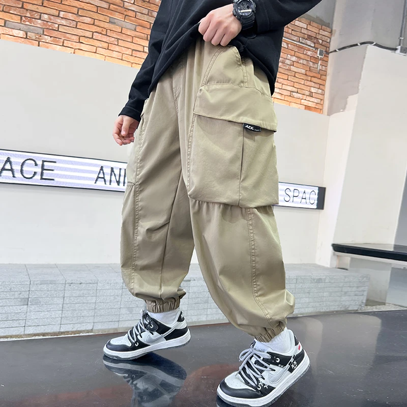 男童春款工装裤新款春装酷帅男孩裤子春季炸街潮【MD】AF035