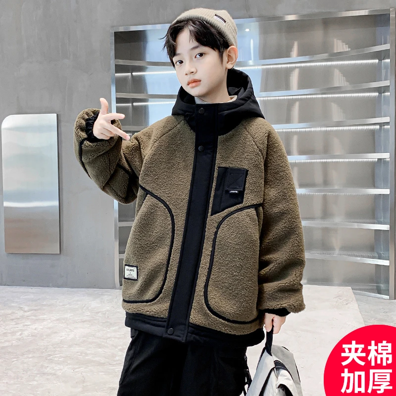 男童秋季外套2024新款中大儿童深秋夹棉加厚潮【MD】CF117