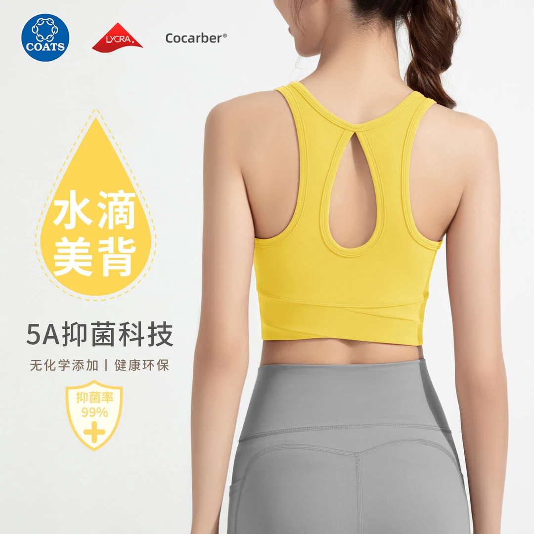 annerun运动内衣女夏防震高强度专业美背跑步健身瑜伽瑜伽服上衣