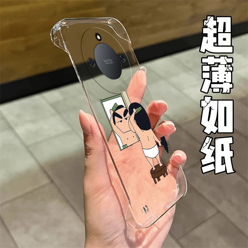 梳头小新适用于荣耀X50手机壳x50I透明x50GT无边框壳50iplus简约