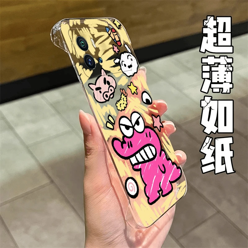 龇牙恐龙适用于VIVOIQOO9PRO手机壳无边框PC壳iQOO8新款7透明简约