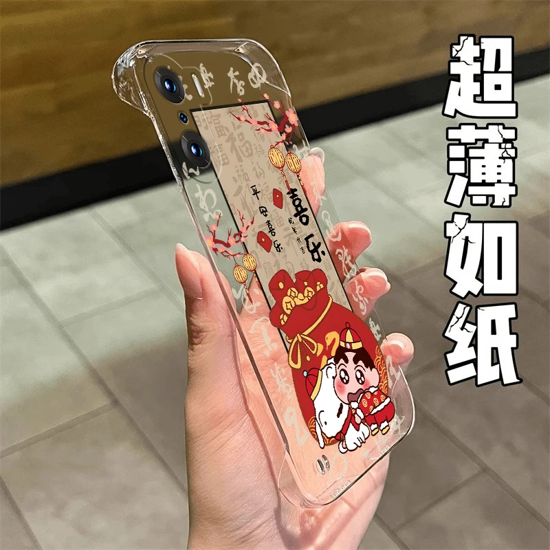 平安喜乐适用于荣耀60手机壳简约60pro透明60se无边框PC壳ins可爱
