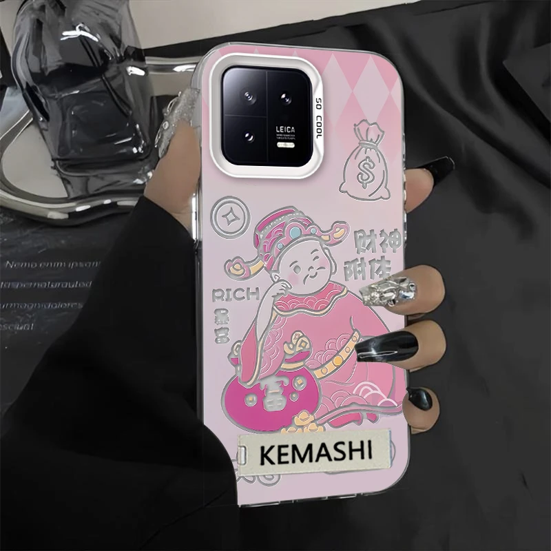 财神附体适用于小米13PRO手机壳个性小米13彩银壳小米13ULTRA潮牌