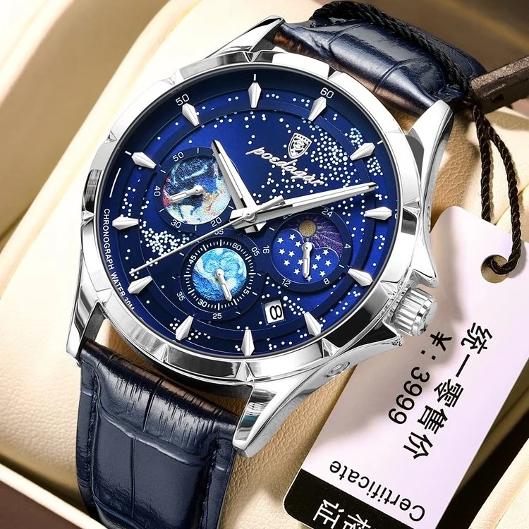 正品新款男士手表学生防水日历时尚商务全非机械手表男名牌腕表