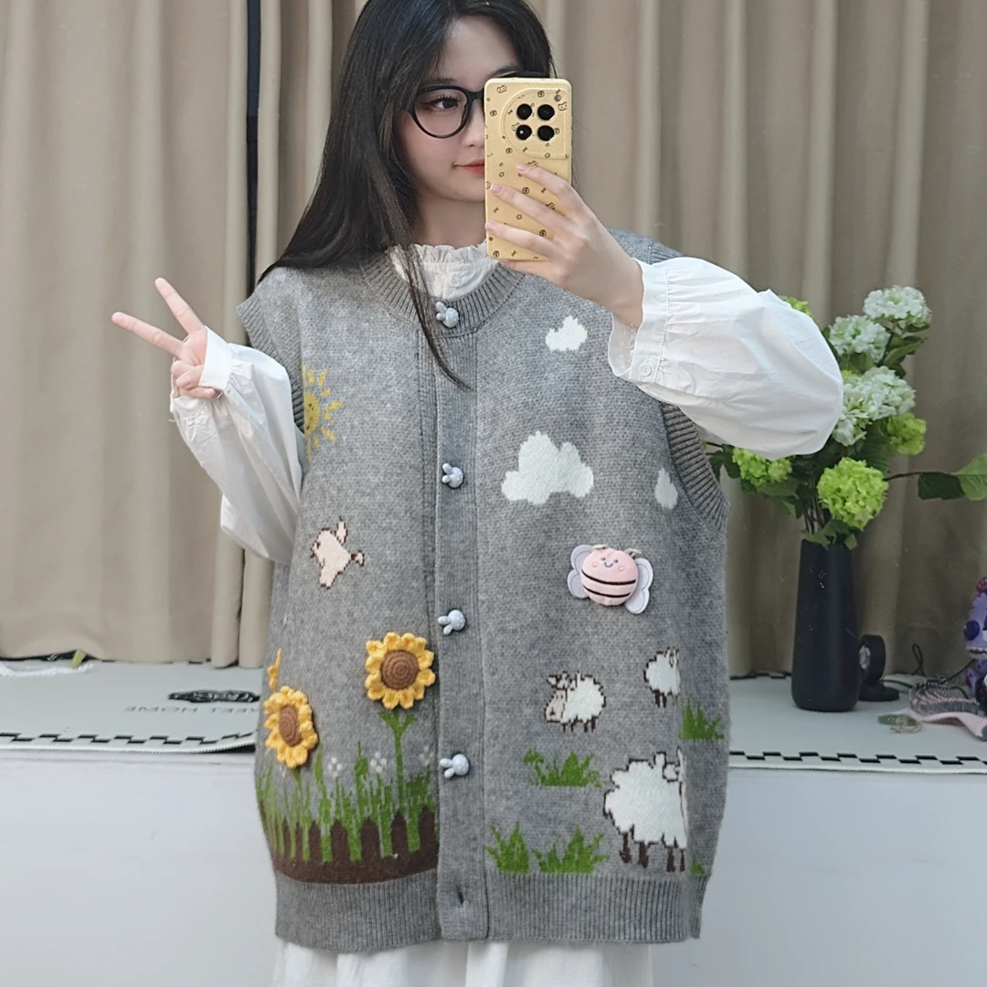 【秀儿姐】2025新款女式毛衣针织马甲