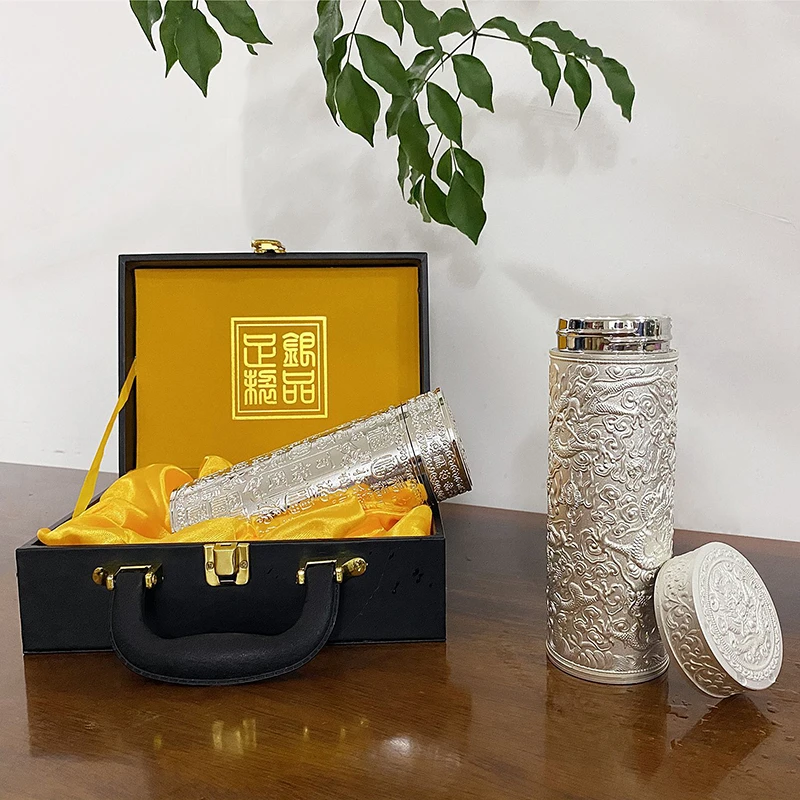 九龙银内胆豪华礼盒款保温杯