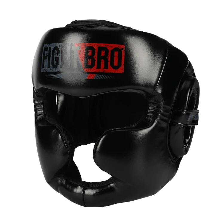 FIGHTBRO舒适双色调节飞特氏拳击头盔 猴脸护头成人搏击横梁护具