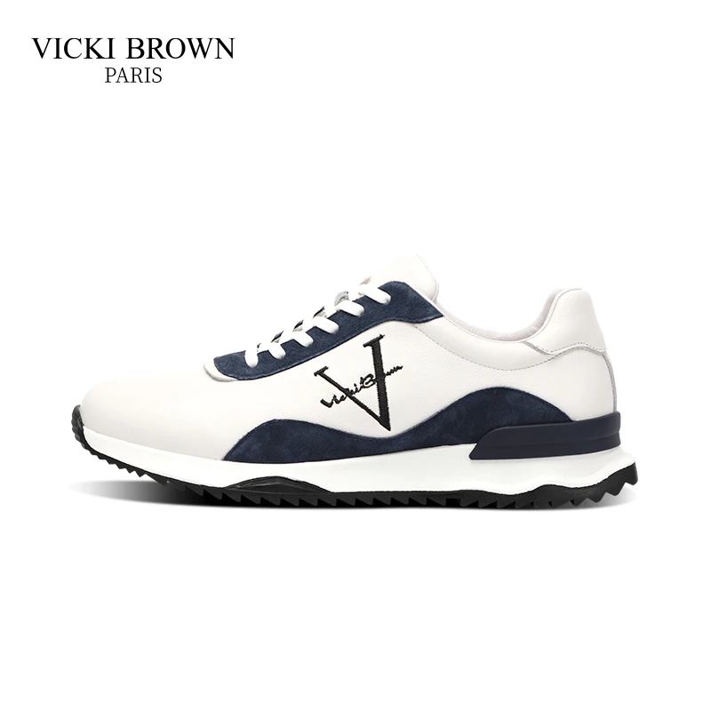 VICKI BROWN复古轻奢男鞋时尚男士真皮户外鞋四季百搭休闲鞋子男