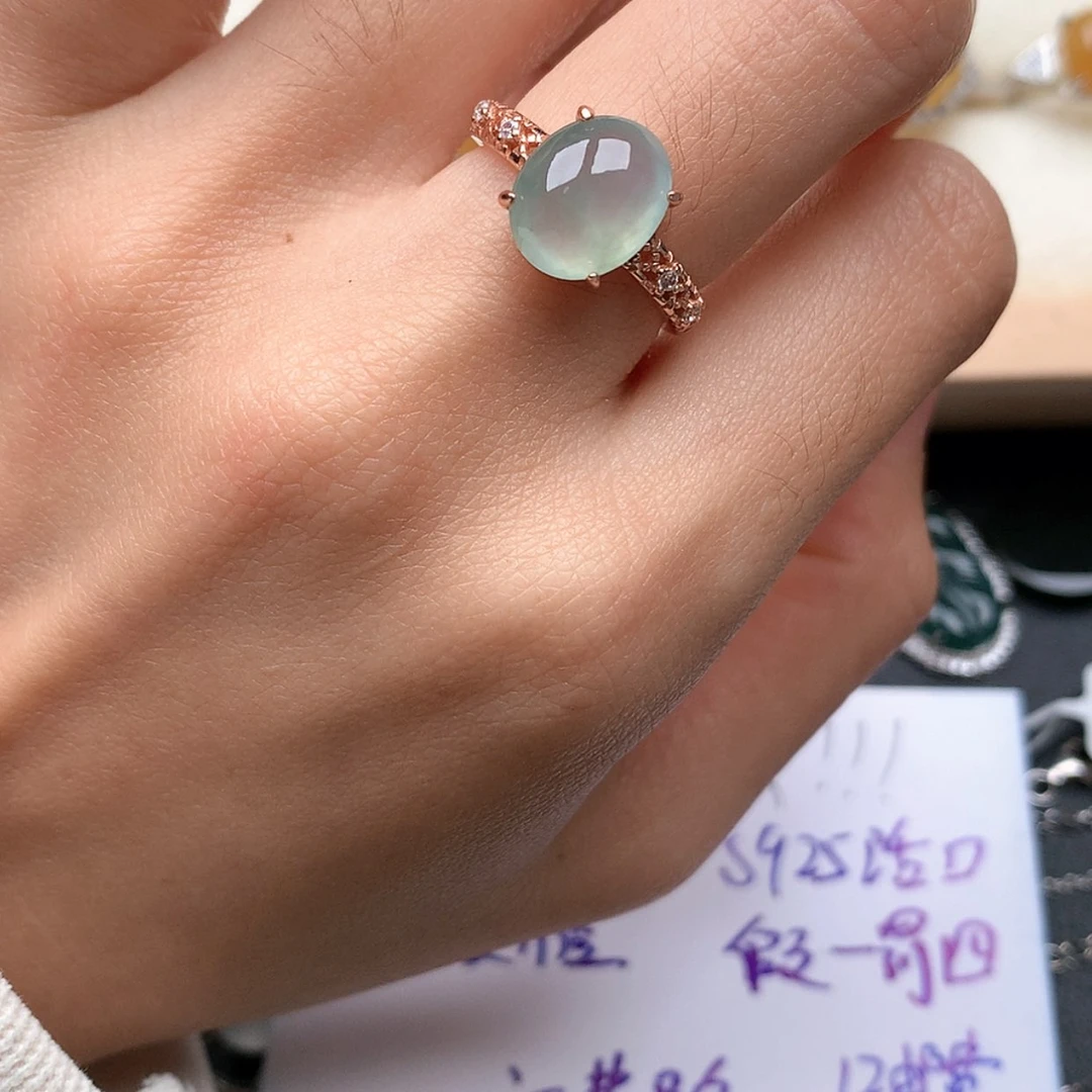 【闪购商品】翡翠戒指银S925镶嵌