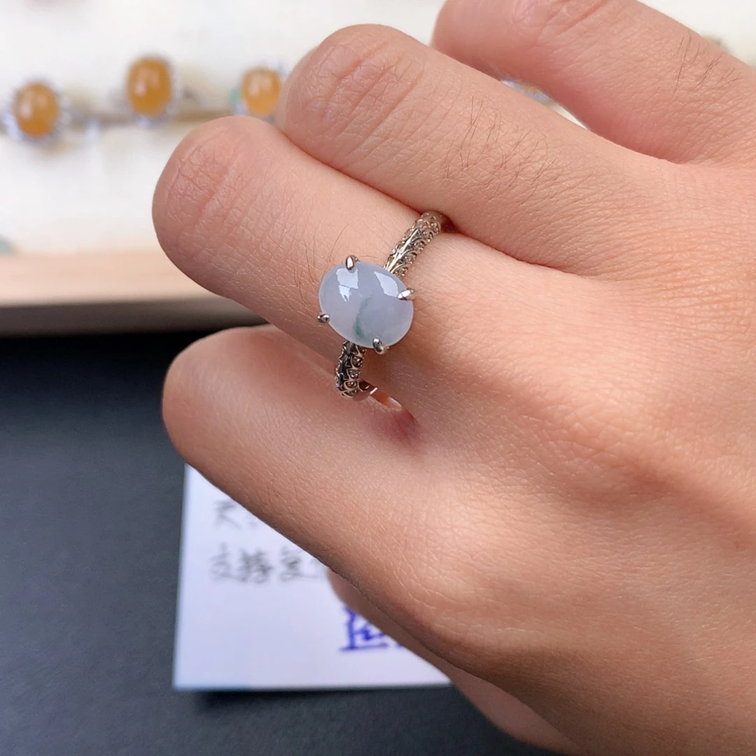 【闪购商品】翡翠戒指银S925镶嵌