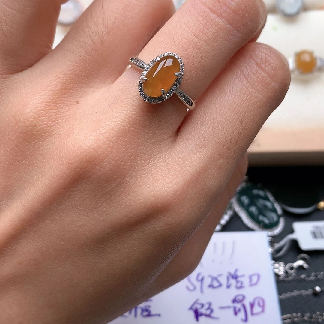 【闪购商品】翡翠戒指银S925镶嵌