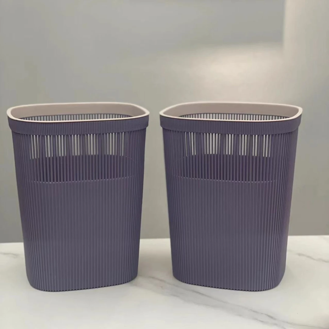 2个高颜值带圈垃圾桶家用大号客厅北欧大容量方形