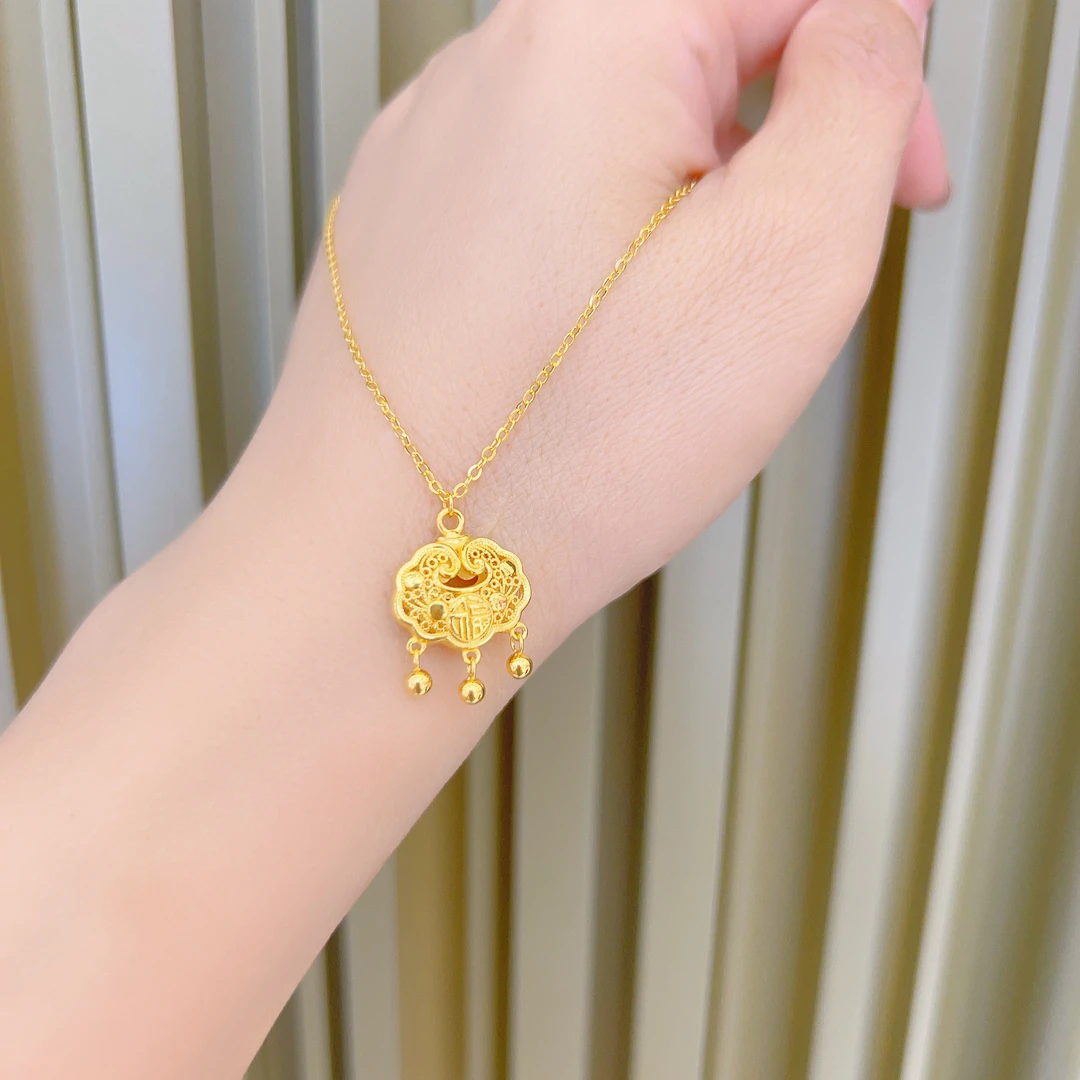 足金999网红小福锁5G黄金套链时尚百搭黄金首饰足金套链303