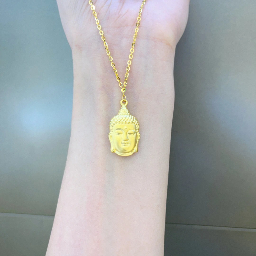 足金999佛头套链5G黄金古法时尚百搭耐看吃穿不愁黄金首饰