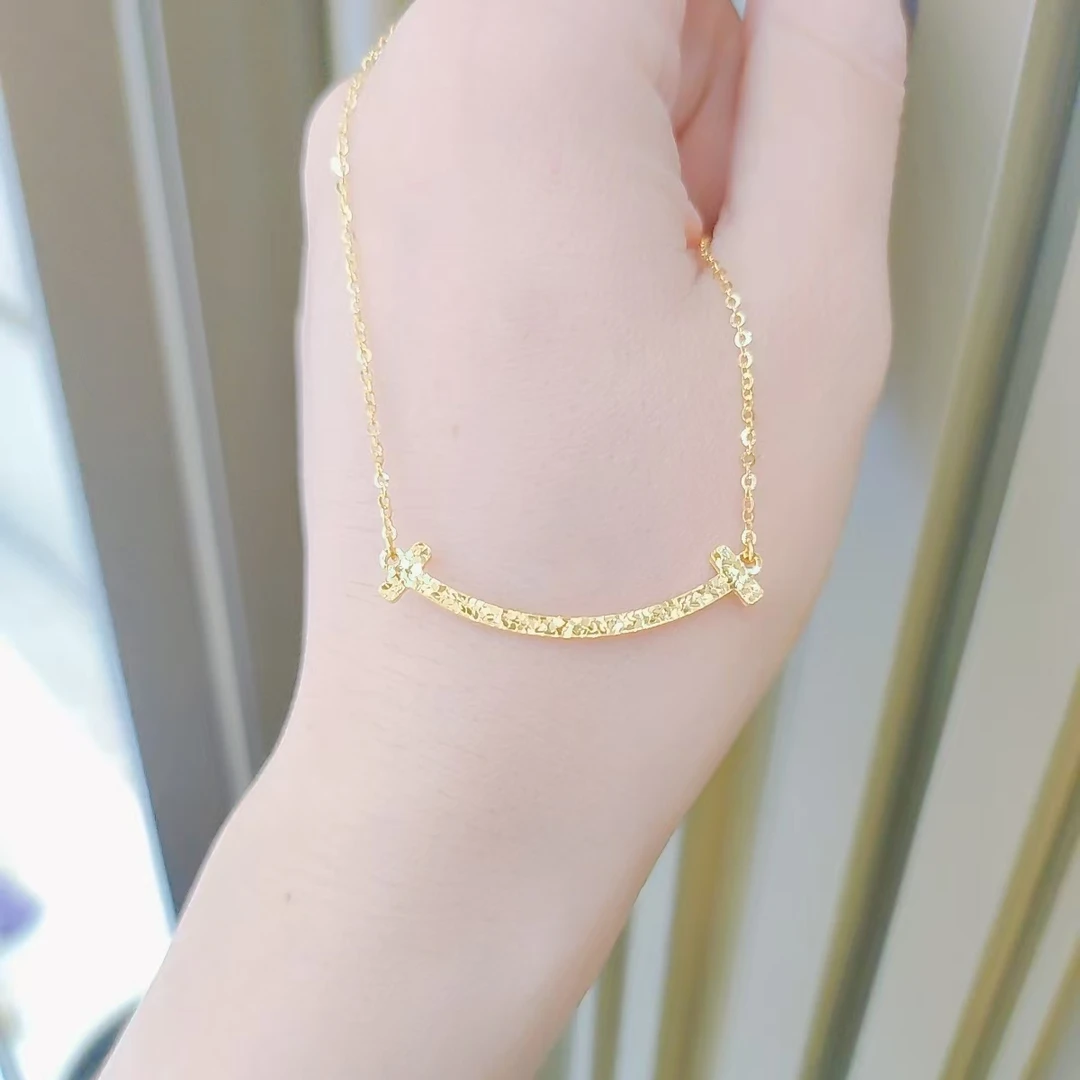 足金999碎冰冰微笑同款5G黄金套链时尚百搭足金套链C001