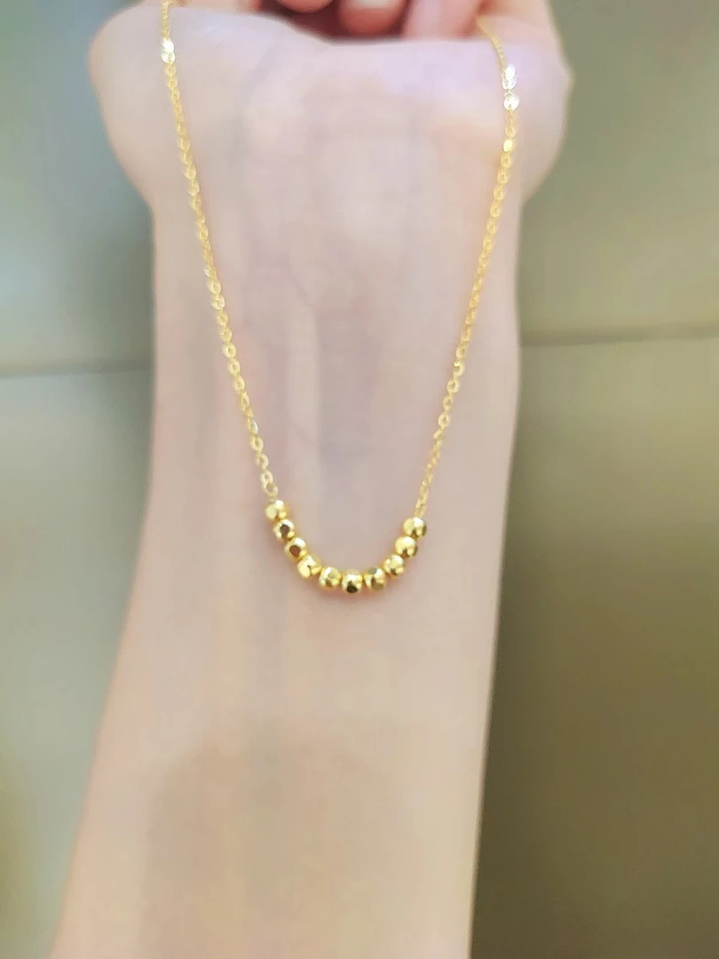 足金999小方糖5G黄金套链时尚百搭黄金首饰足金套链2813