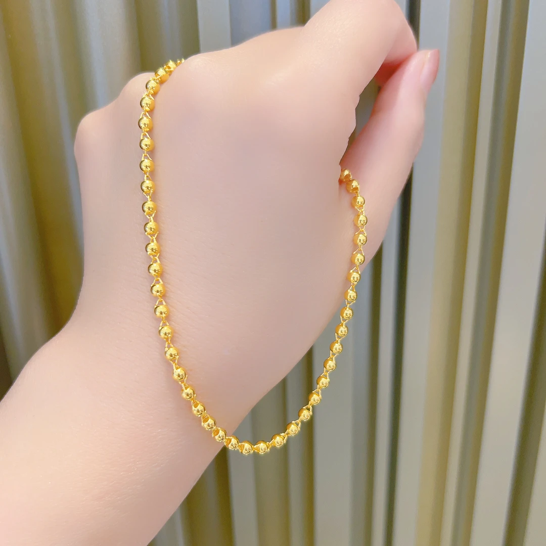 足金999光珠精品黄金项链精致经典百搭黄金项链044
